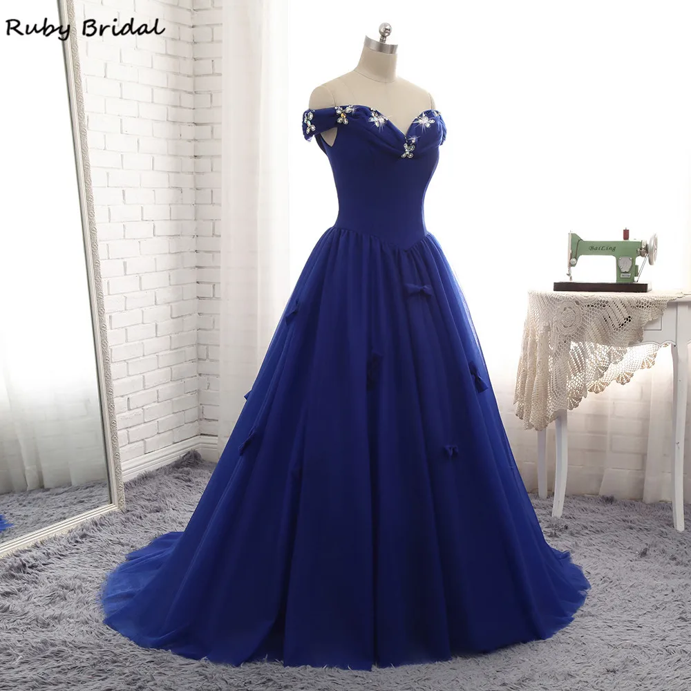 Рубиновое свадебное Королевское голубое платье для выпускного вечера роскошное