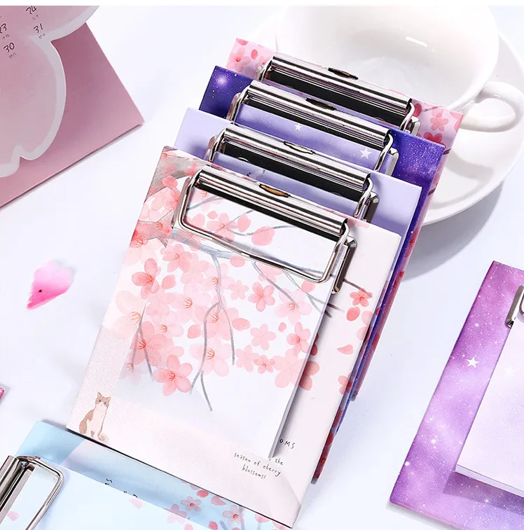 40 листов Kawaii Star Cherry Blossoms N times Sticky memo pad Clip Note paper Tab paper laria To Do List Planner канцелярские принадлежности