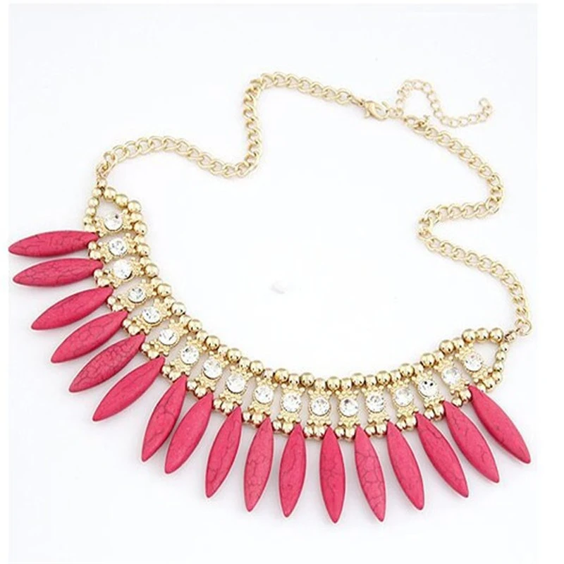 Женский чокер на цепочке с кристаллами массивное ожерелье нагрудник|bib necklace|fashion