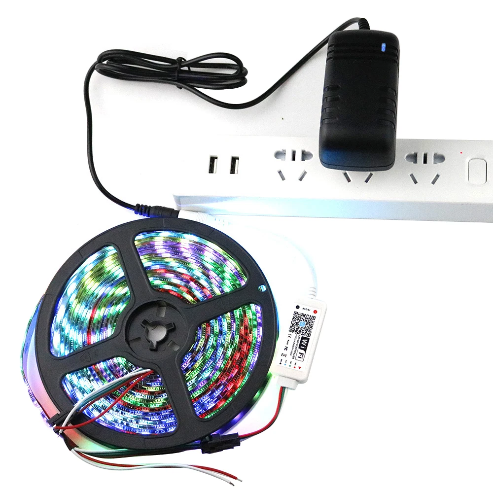 DC 12V 24V Светодиодный Волшебная цветная (RGB) Управление Wi Fi музыка умный пульт