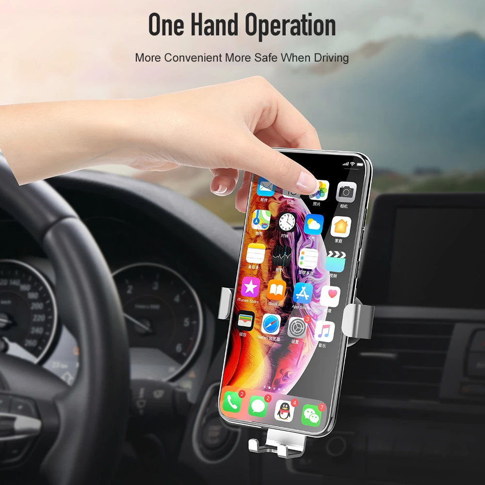 Jellico Автомобильный держатель для телефона iPhone X 8 7 Gravity Air Vent автомобильный