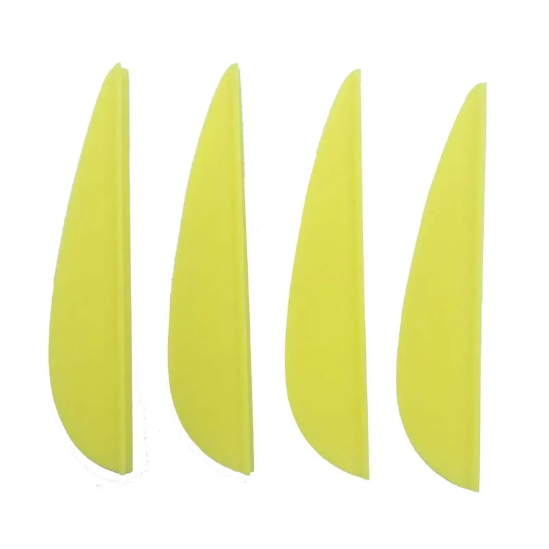 60pcs yellow 60 шт. стрельба из лука 2 дюйма стрелка перо резиновая пластиковая оперенная стрела Veans ванна в форме капли стрела аксессуары - Цвет: 60pcs yellow