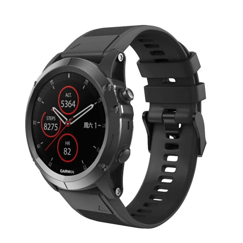Сменный ремешок для часов быстросъемный силиконовый Garmin Fenix 5X Plus