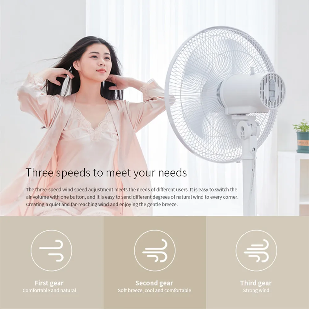 Xiaomi VIOMI Home Desktop Floor Fan Natual Wind Vertical 3 Adjustment Mechanical Standing Air Conditioner For | Бытовая техника