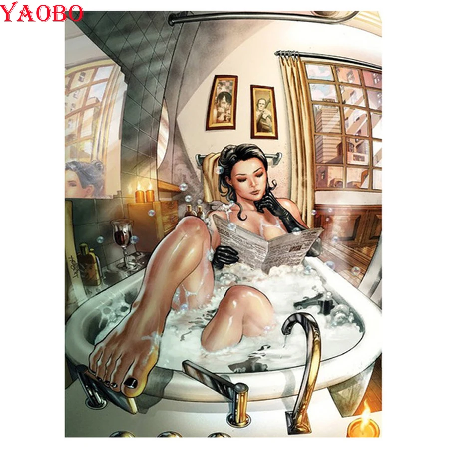 Алмазная картина сделай сам для женщин круглая квадратная ванной стразы вышивки