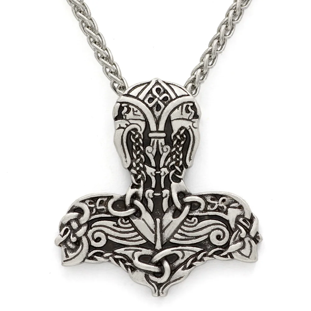 Мужское ожерелье с подвеской viking thor odin face wolf Hammer Of Молот Тора мьельнир