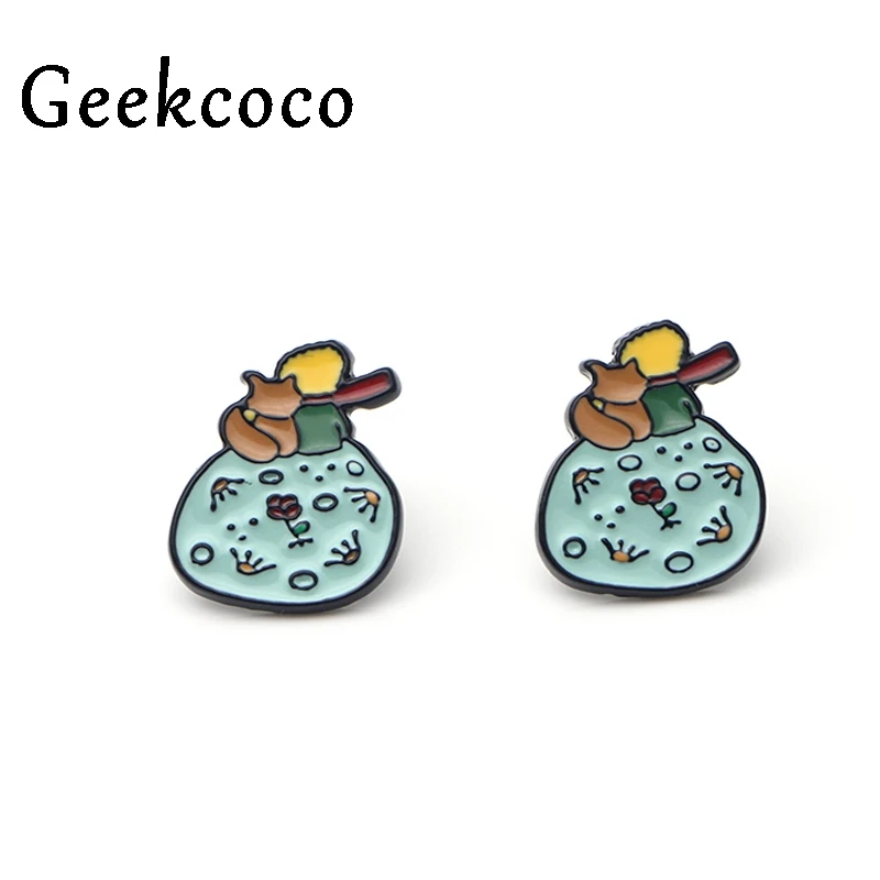 

Little prince Creative minimalism fashion cute earring Women Lovely Earrings Girl Earring Stud Accessories Cartoon Jewelry J0336