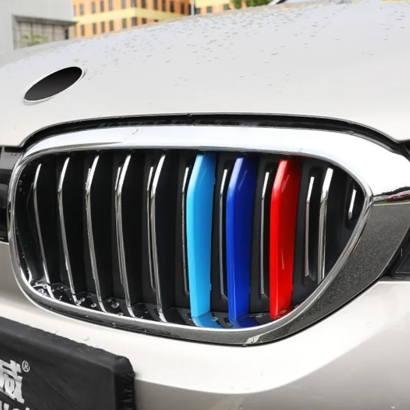 3 шт. 3D-наклейки на переднюю решетку радиатора автомобиля BMW E39 E60 F10 F07 G30 5 series GT M |