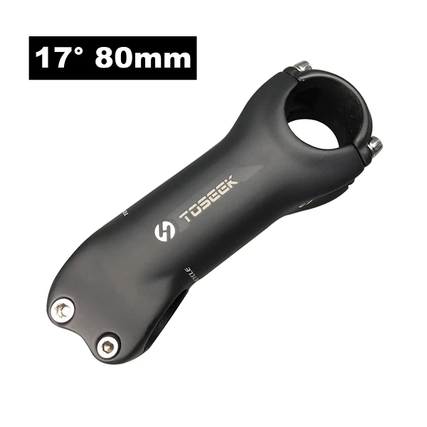 17 Degree 80MM TOSEEK матовый UD углеродное волокно велосипедный вынос руля 31,8 мм велосипед Запчасти 6/17 градусов 70/80/90/100/110/120/130 мм вилка Диаметр 28,6 мм - Цвет: 17 Degree 80MM