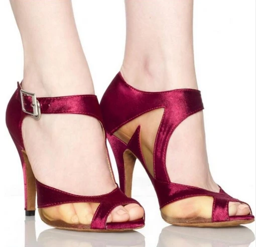 Новинка 2017 стильные пикантные женские туфли для танцев сальса атласные на