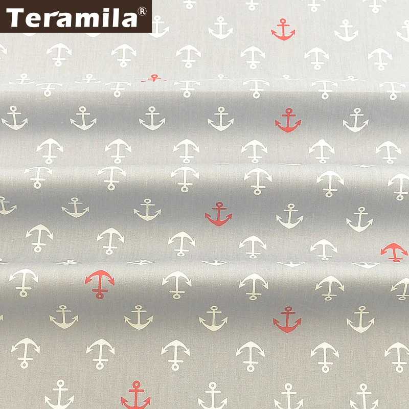 Teramila домашний узор с морским якорем, хлопок, ткань метр, Анкара, ткань Tissu, сделай сам, для одеяла, Лоскутное детское платье, подушка Telas