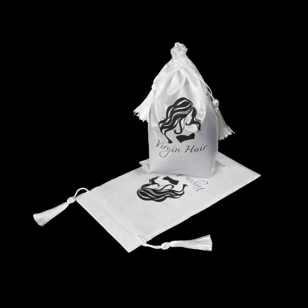 5 шт белые натуральные волосы упаковочная сумка с шнурком пучки для наращивания