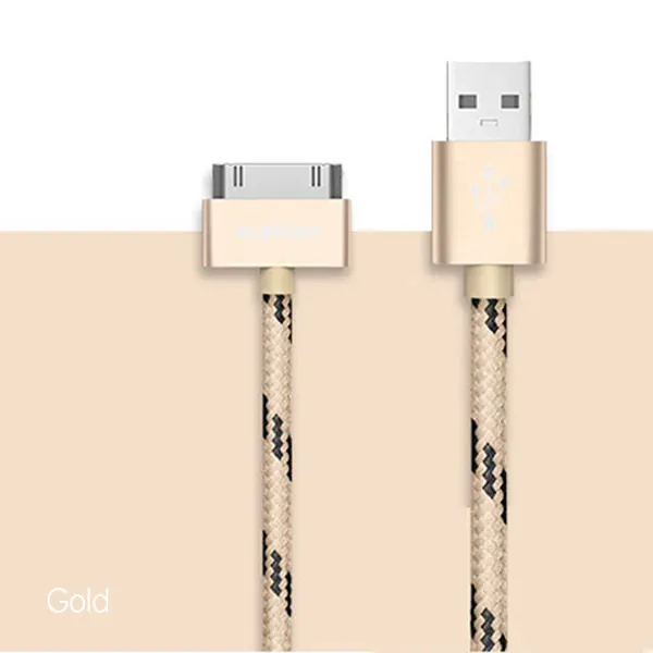 Usb-кабель SUPTEC для быстрой зарядки iPhone 4, 4S, 3g, S, 3g, iPad 1, 2, 3, iPod Nano touch, 30 Pin, адаптер для зарядного устройства, шнур для синхронизации данных - Цвет: Gold