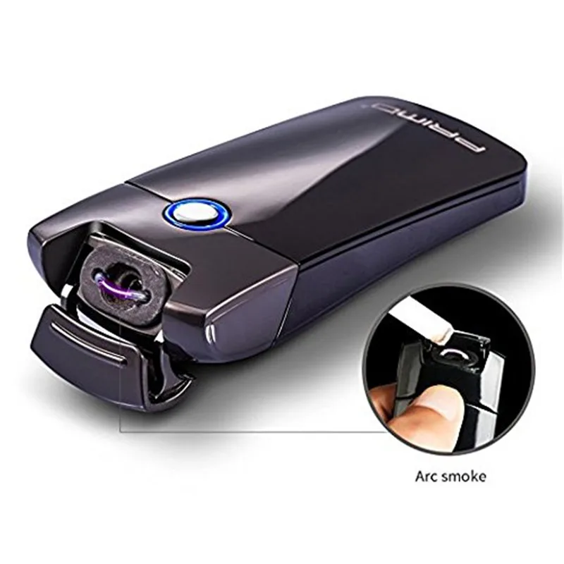 Горячий металл электрические зажигалки USB Перезаряжаемые Ветрозащитный