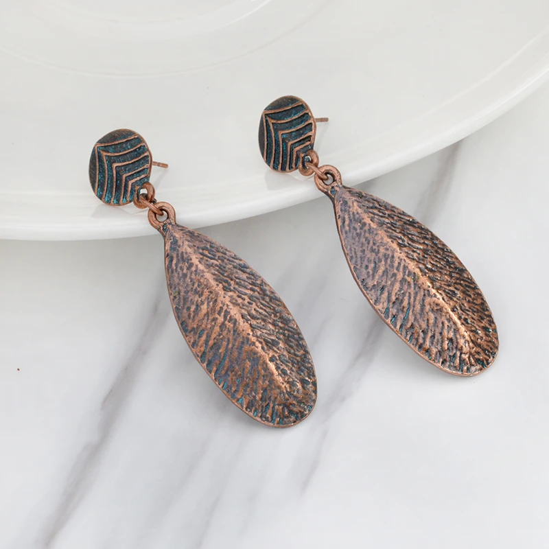 Геометрические серьги уникальные в виде листа простые Винтажные для вечеринки
