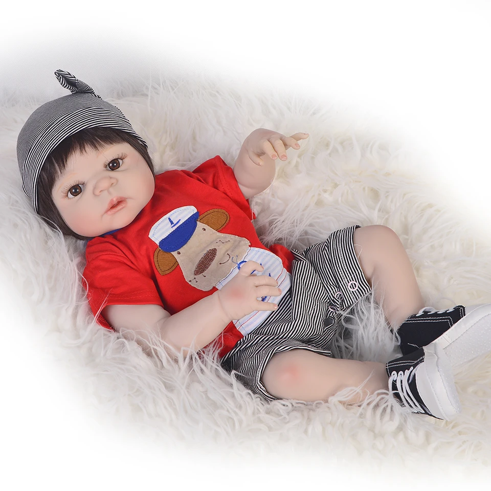 NPK 23&quot Full Body Silicone Reborn Baby boy reborn doll toys bathe Play House dolls baby toddler bonecas kids gift | Игрушки и хобби