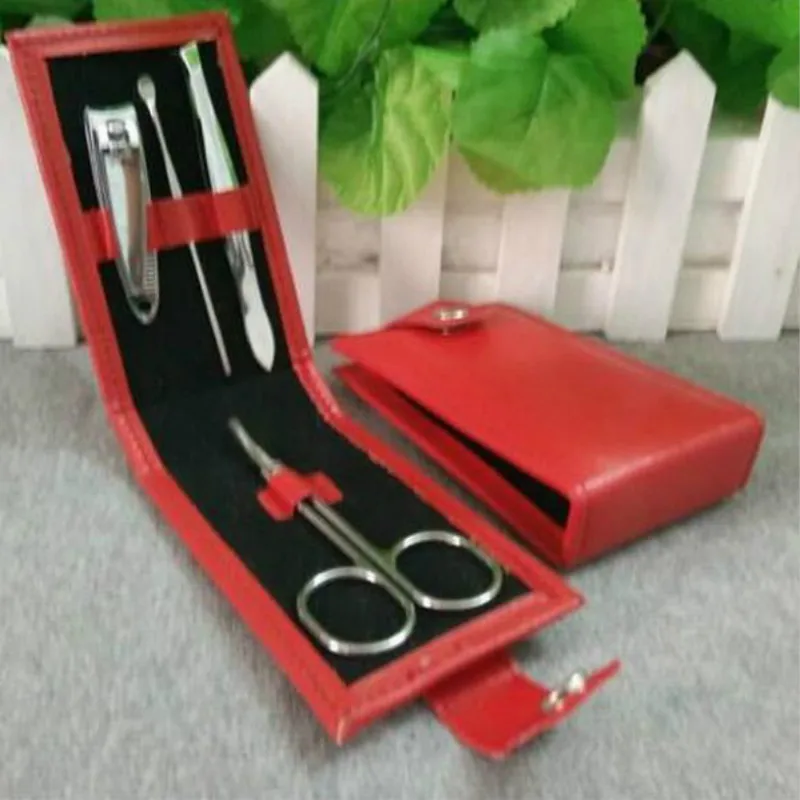4 In 1 Kit Stainless Steel Nail Clippers Manicure Set Tools Sets PVC And High Carbon Colors | Красота и здоровье