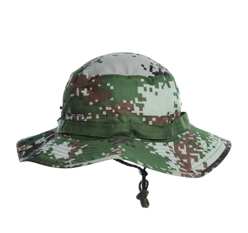 Камуфляж Boonie Hat Модные военный, камуфляж, охота Boonie ведро шляпа Панама ушанка Открытый Рыбалка широкая шляпа