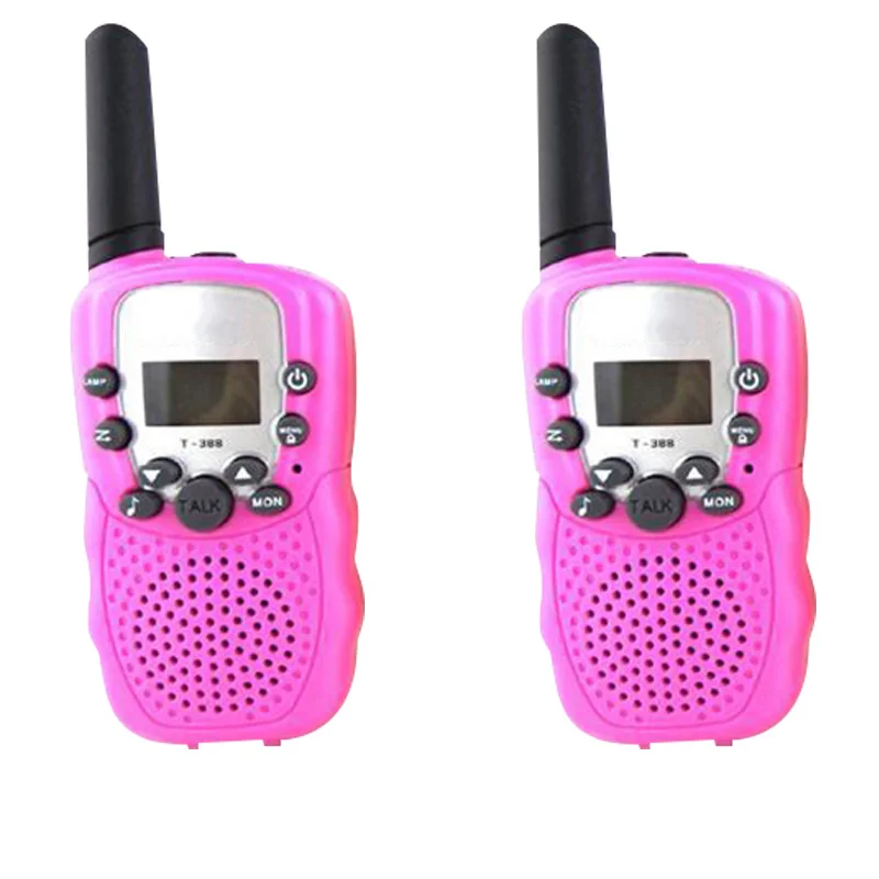 Pink XF-388 2 шт Детские портативные рации 2-Way Радио 3 км Диапазон 8 каналов дети ребенок Mni портативные игрушки рация - Color: Pink