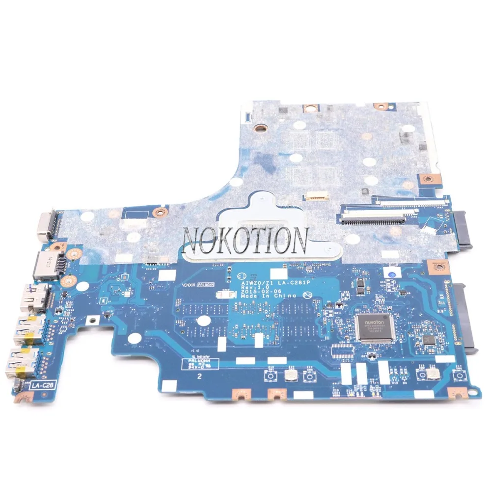 NOKOTION AIWZ0 Z1 LA-C281P материнская плата для lenovo Z51-70 ноутбука R7 M360 DDR3L SR23Y I5-5200U CPU Полная