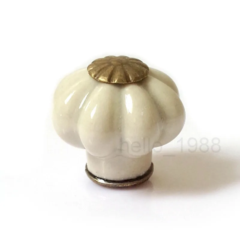 25 мм Тыква Фонари Керамика ручка шкафа ящика Ручка Шкаф ручки комод Кухня