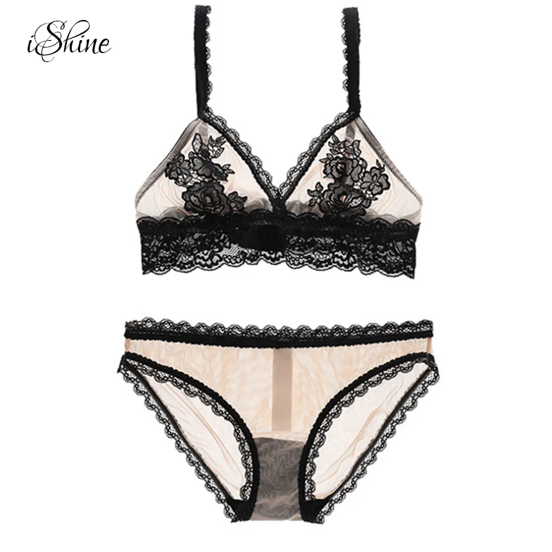Женский кружевной Бескаркасный бюстгальтер наборы беспроводной ремень