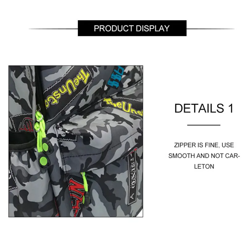 Камуфляжный женский рюкзак JSFINER школьный большой емкости школьная сумка для