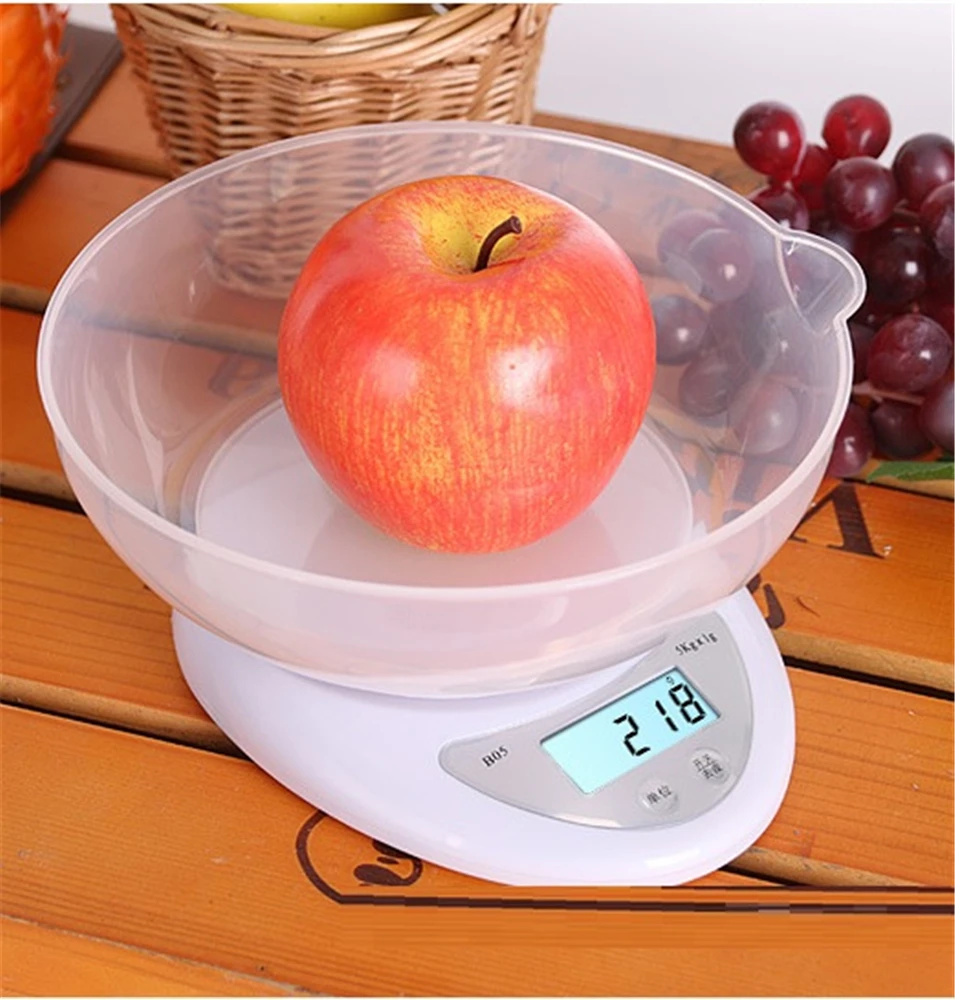 

Kitchen 5000g/1g 1000g/0.1g Food Diet Postal Kitchen Scales balance Measuring weighing scales LED electronic scales with tray