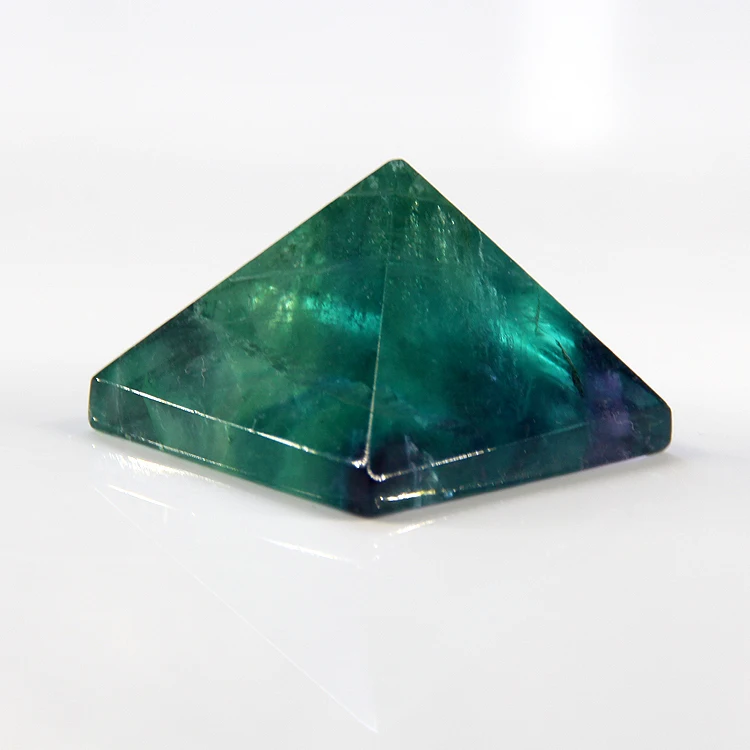 2018 натуральный кристалл Пирамида фиолетовая точка флюорита хлорофан ожерелья с