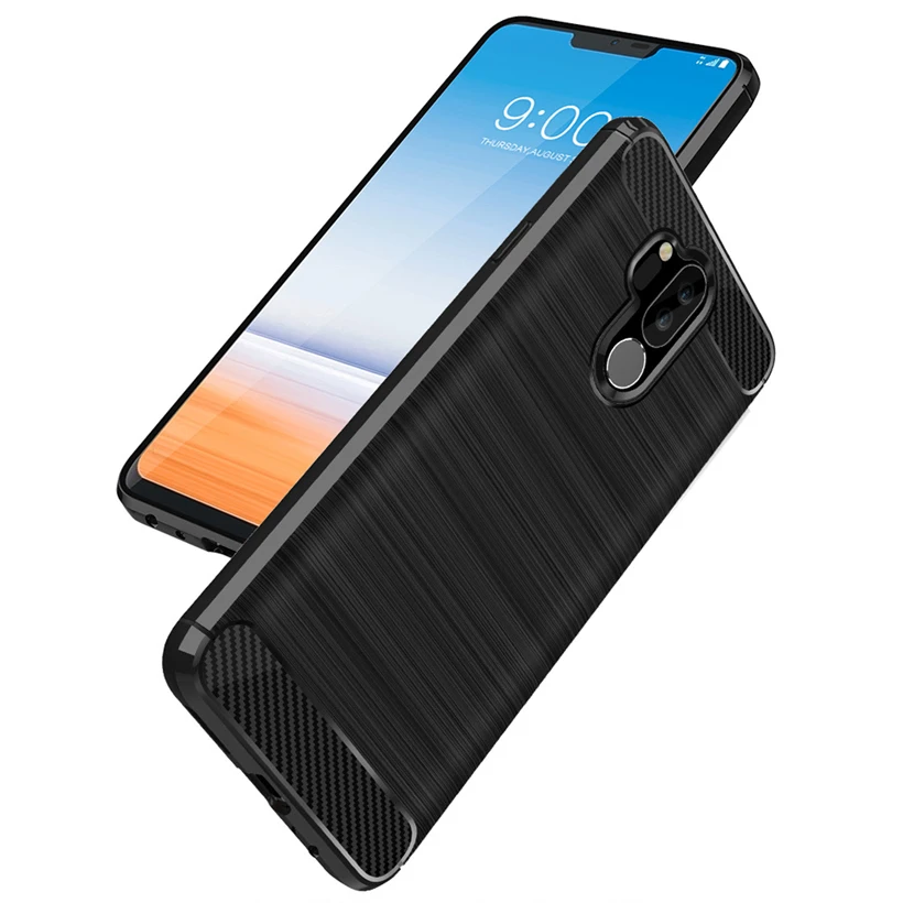 Силиконовый чехол из углеродного волокна для LG G7 Plus X5 One Q9 V40 ThinQ V50 K40 K12 |