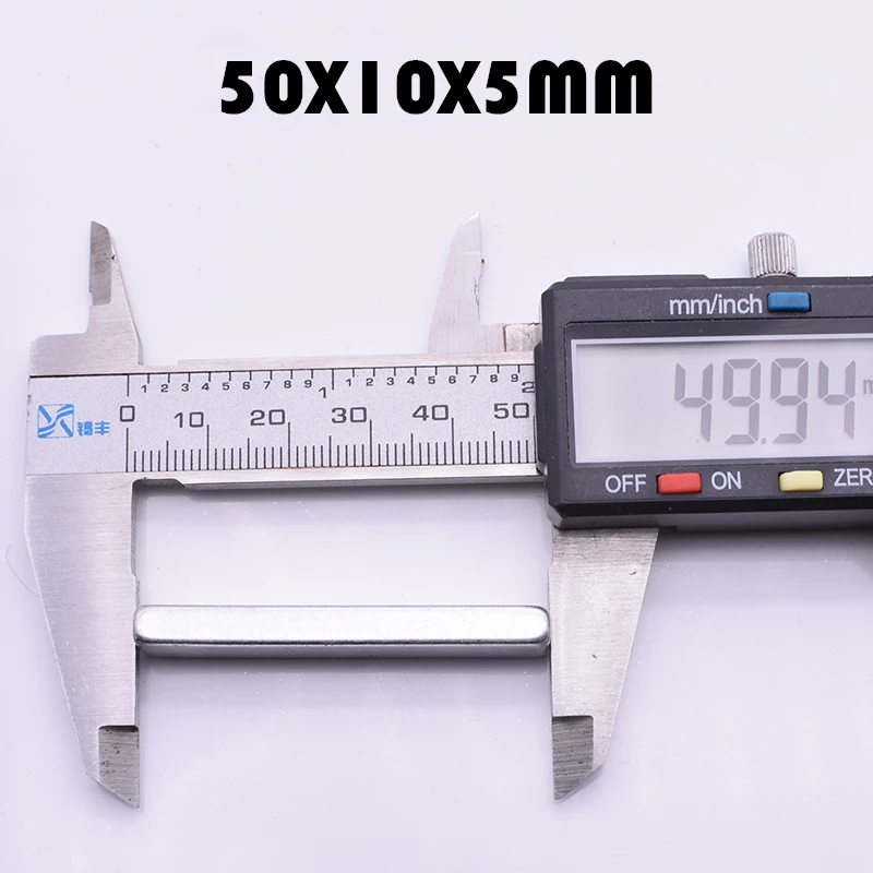 5 шт. 50x10x5 мм Неодимовый магнит супер мощные неодимовые магниты Бесплатная