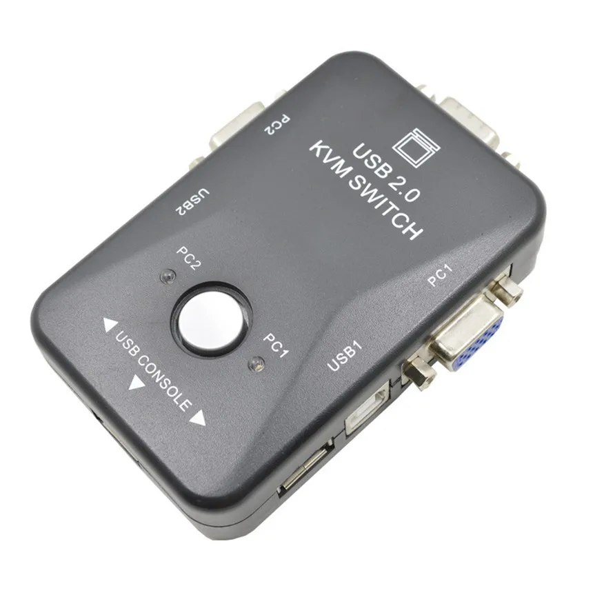 100 шт. USB KVM переключатель 2 порта VGA SVGA коробка 0 Мышь Клавиатура 1920*1440 для DVD PC|svga