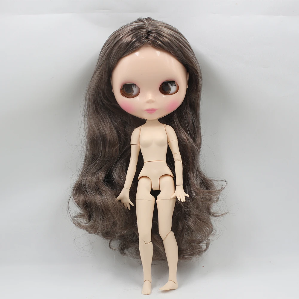 Ледяной DBS Blyth кукольные телесного цвета шарнирное тело 1/6 bjd коричневый парик