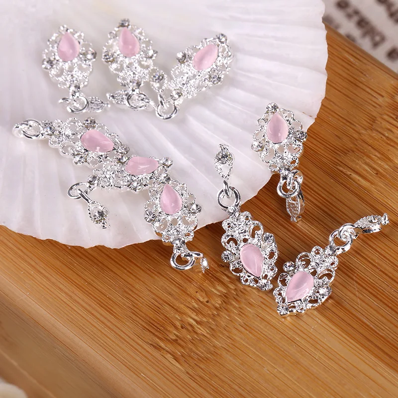 10 шт 3D аксессуары для ногтей металлический Серебряный кулон ноготь дизайн