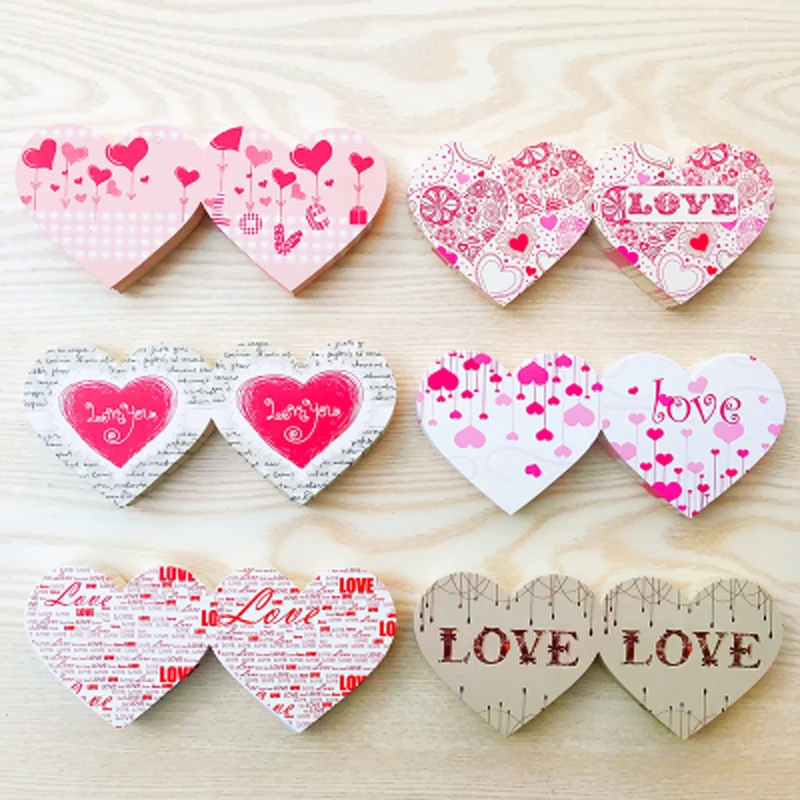 30 шт./лот дизайн сердца День Святого Валентина свадьба двойной сложенный