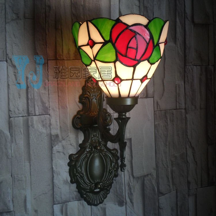 Тиффани Средиземноморский настенный светильник с одной головкой американский