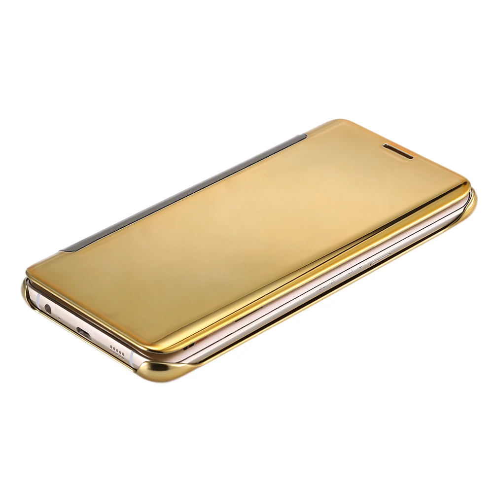 Задняя крышка чехол для Galaxy S6 S7 Edge Plus зеркальная поверхность флип Аксессуары