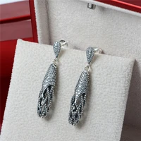 crystal bridal earrings sterling silver pendientes mujer moda water earring for women brand gw fine jewellery er1045