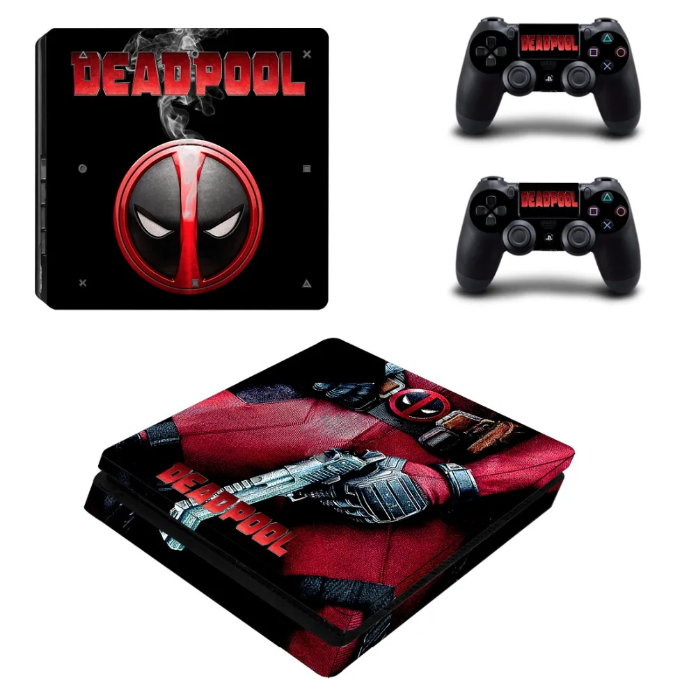 Marvel Deadpool PS4 тонкая наклейка для консоли playstation 4 и контроллера для Dualshock 4 PS4 тонкая Наклейка виниловая