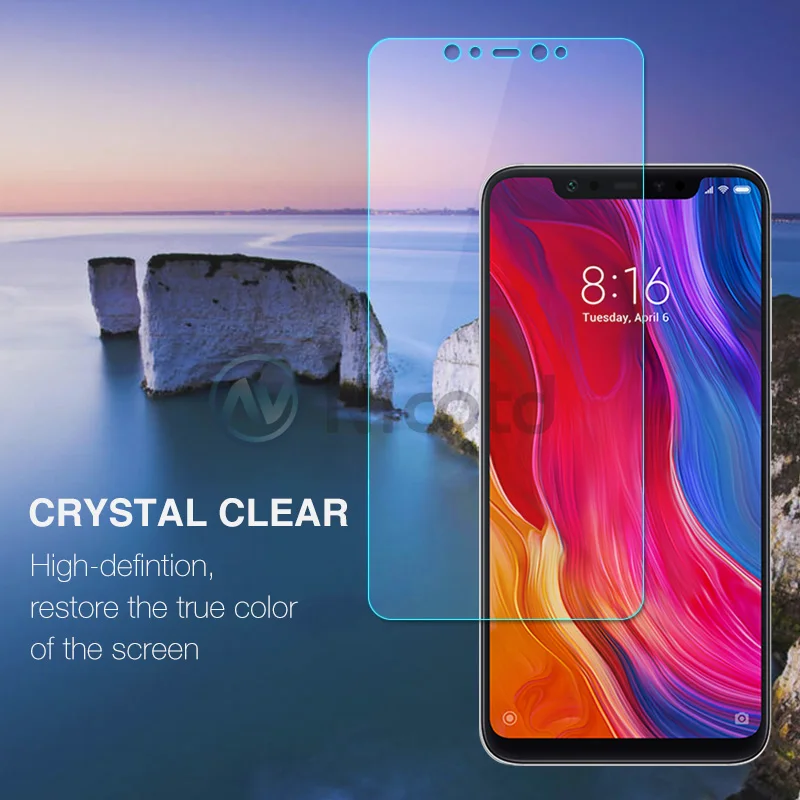 2 шт. для Xiaomi Mi 6 8Lite 5 A1 A2 Закаленное стекло Защитная пленка экрана 8 прозрачная