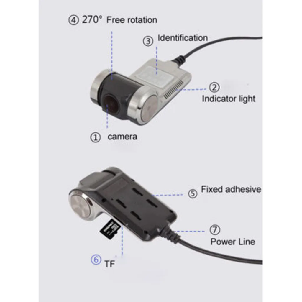 USB автомобильный видеорегистратор, видеорегистратор, камера HD 1080 P, ночная версия 170, широкоугольная камера для записи автомобиля, видеорегистратор, двойная Автомобильная задняя камера
