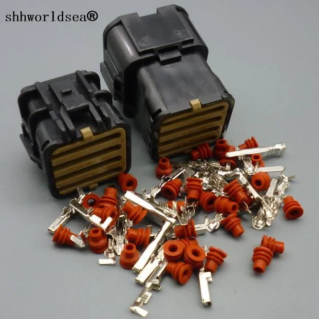 

shhworldsea auto 14pin waterproof wire harness connector MG640352 MG 640352 with clip MG 630353-7 MG610350 with clip MG630353-7