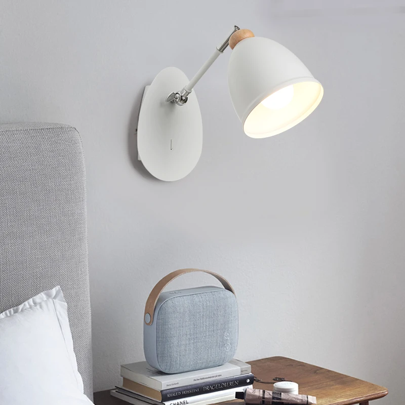 Скандинавский Крытый Регулируемый светодиодный настенный светильник с углом