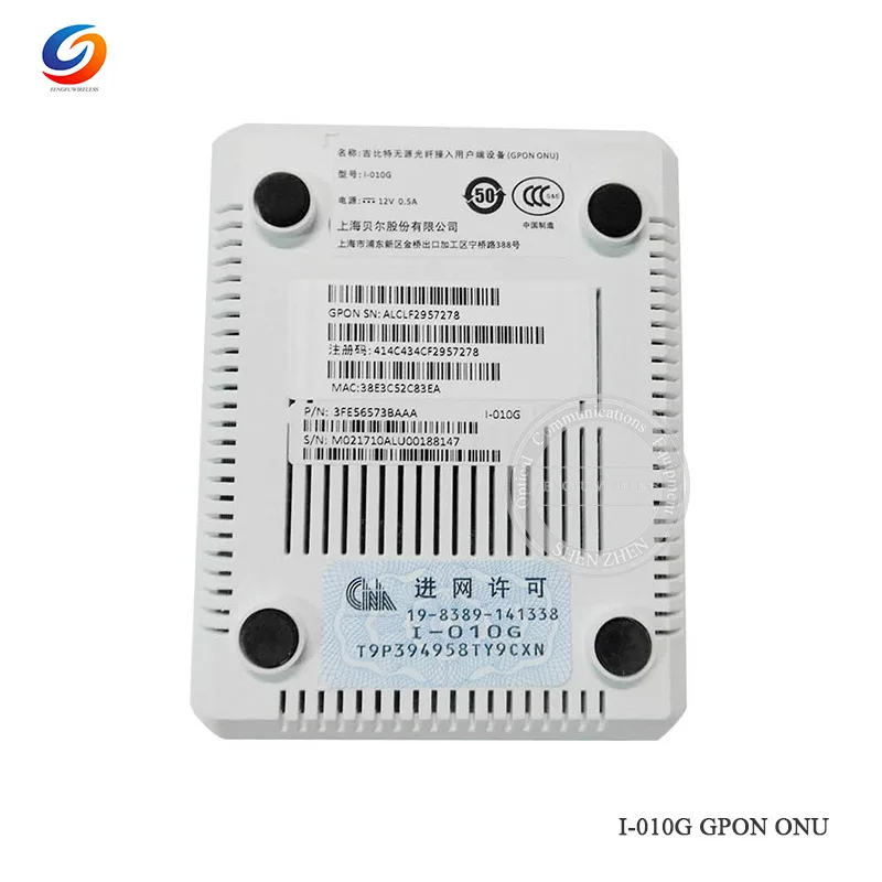 10 шт. оригинальный Alcatel Lucent Bell I 010G GPON ONU FTTH ONT с 1 GE ethernet портом SC/UPC вход английская