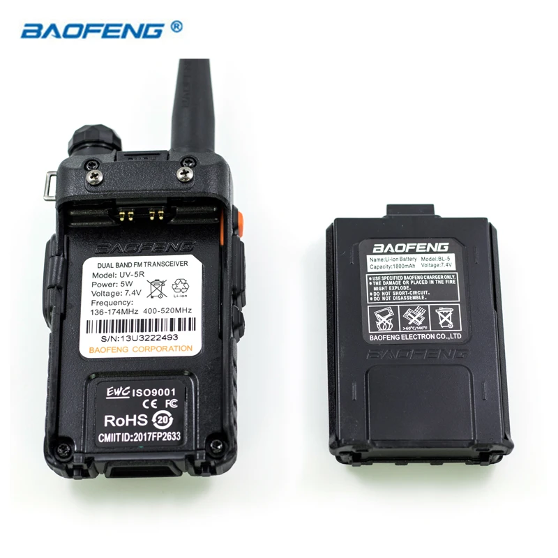 UV 5R Baofeng HAM CB радио рация двухдиапазонный UV5R портативный приемопередатчик VHF FM