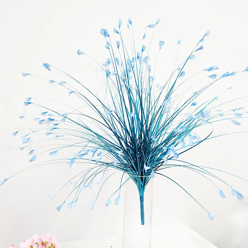 Reed Flower Golden Silver White Peacock Grass Artificial Fake Plant Wedding Road Lead Decor Wall Arrangement Props Layout | Дом и сад