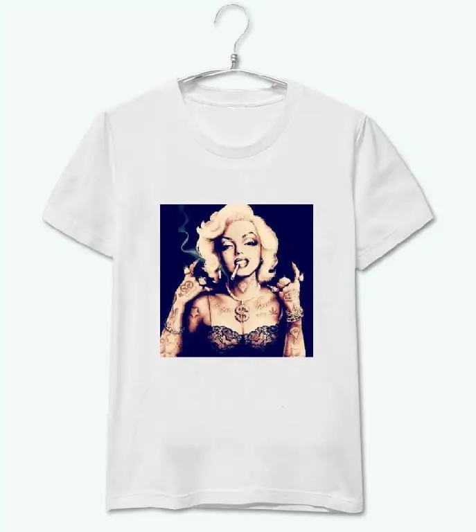 Женская футболка с принтом в виде татуировки Повседневная хлопковая Футболка со