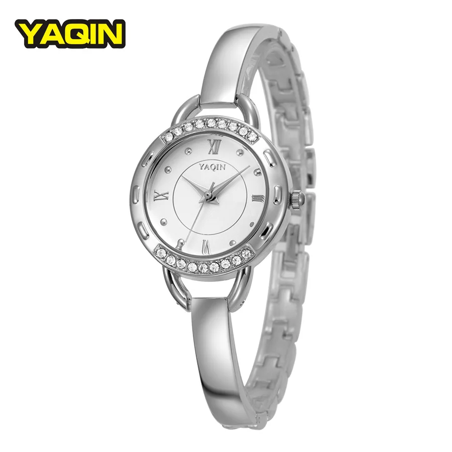 Для женщин кварцевые часы люксовый бренд розовое золото серебро стали группа