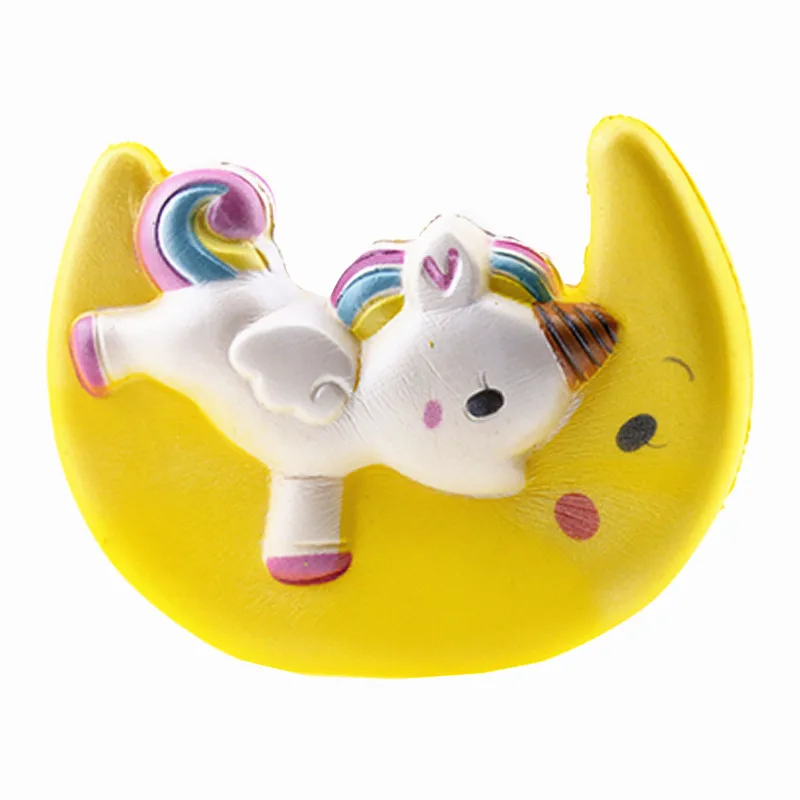 Единорог Jumbo Kawaii мягкие мягкими Moon Squeeze squishi игрушка замедлить рост для детей снимает стресс беспокойство реквизит