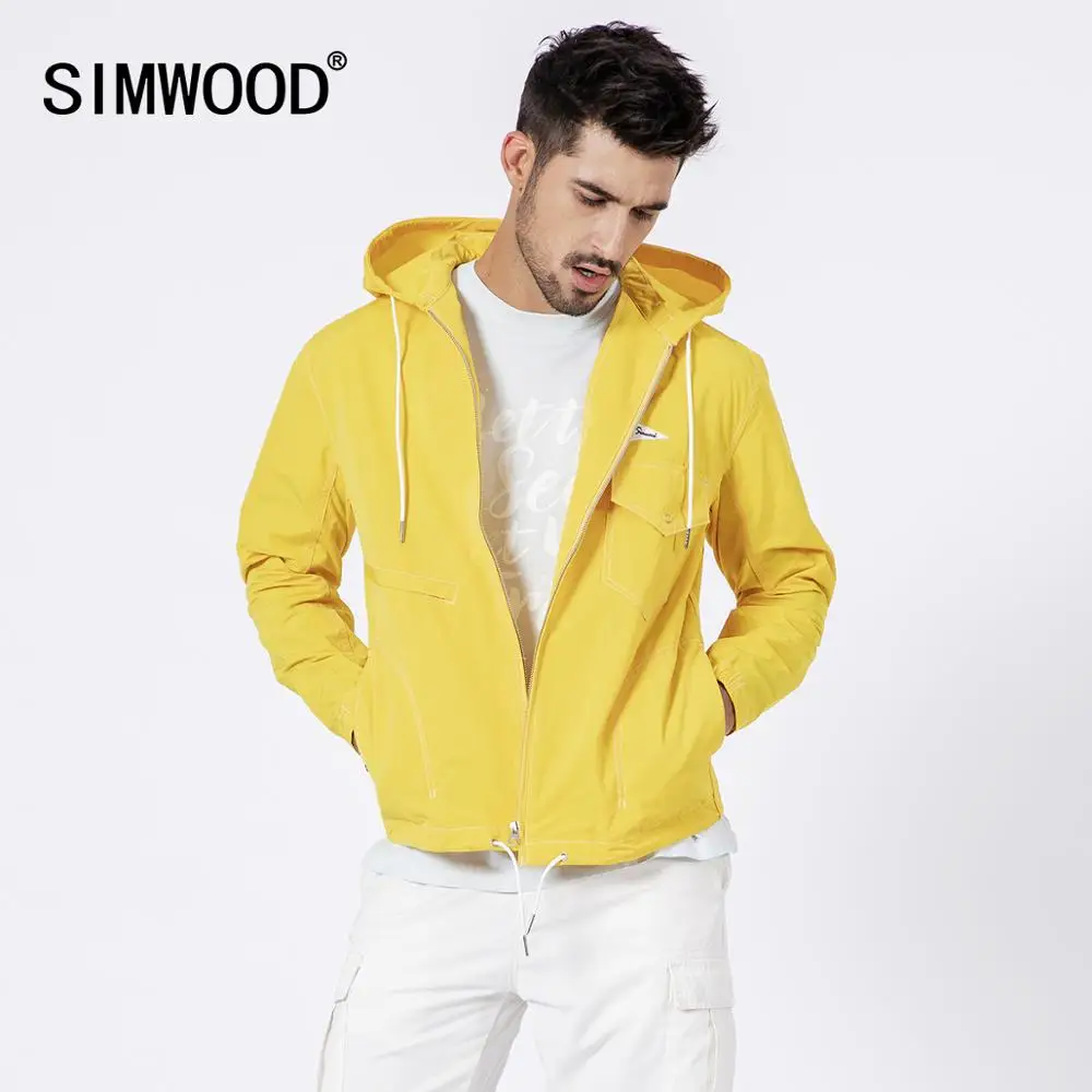 Новые весенние куртки SIMWOOD 2020 мужские Модные повседневные на молнии с капюшоном